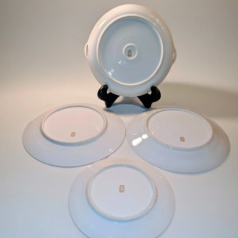 Antique 1911 Noritake Rouen Nippon Hand Painted 4pc Set